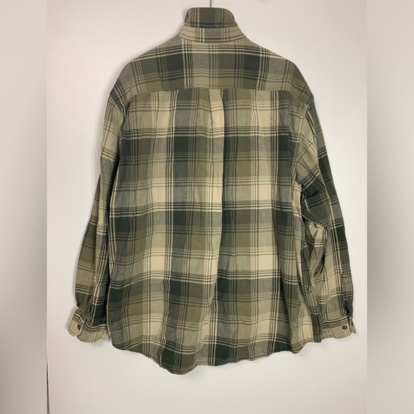 Eddie Bauer Legend Bainbridge Plaid Flannel Button Front Shirt XXL TALL *FLAWED - Picture 2 of 12